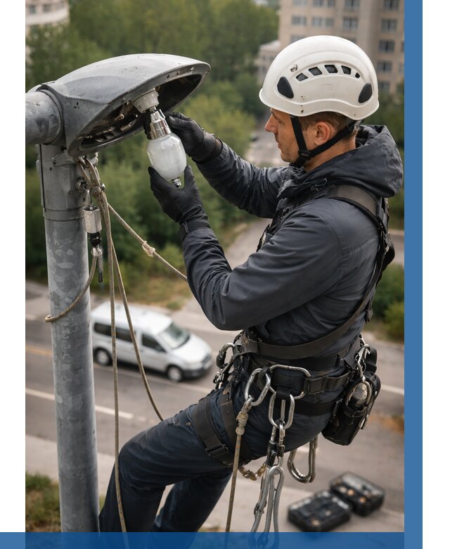 Замена ламп на высоте в Колпине от 2579 р. | ВЫСОТНИК-Клп