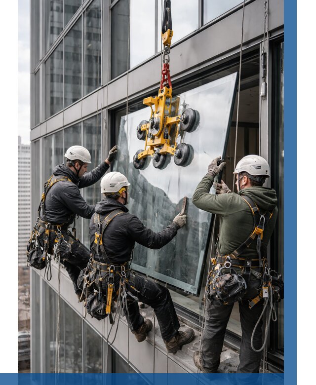 Фасадное остекление зданий под ключ в Колпине от 10315 р. | ВЫСОТНИК-Клп