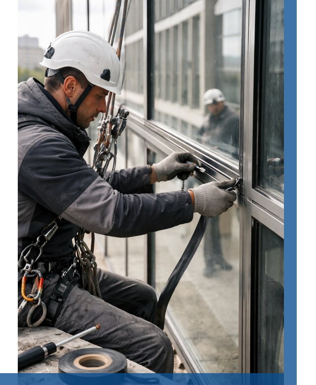 Ремонт витражных конструкций в Колпине от 3610 р. | ВЫСОТНИК-Клп