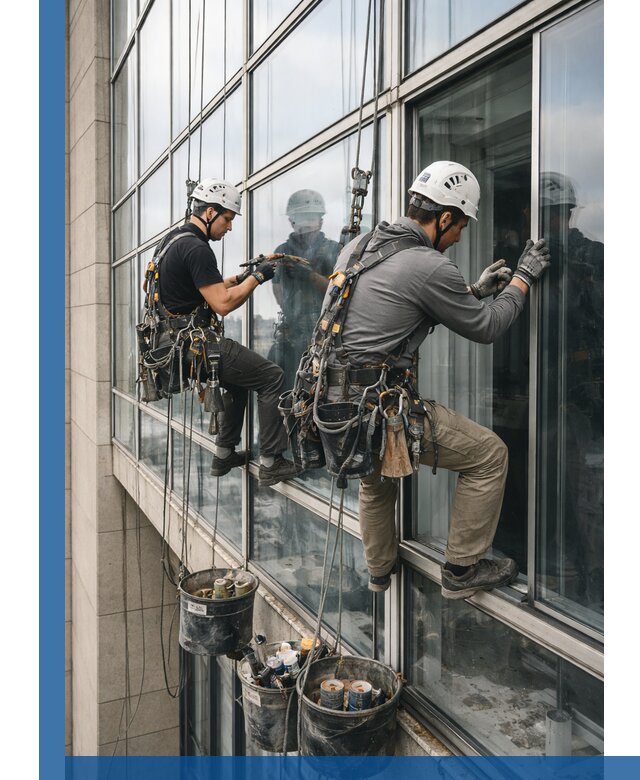 Ремонт витражных конструкций и фасадного остекления в Колпине