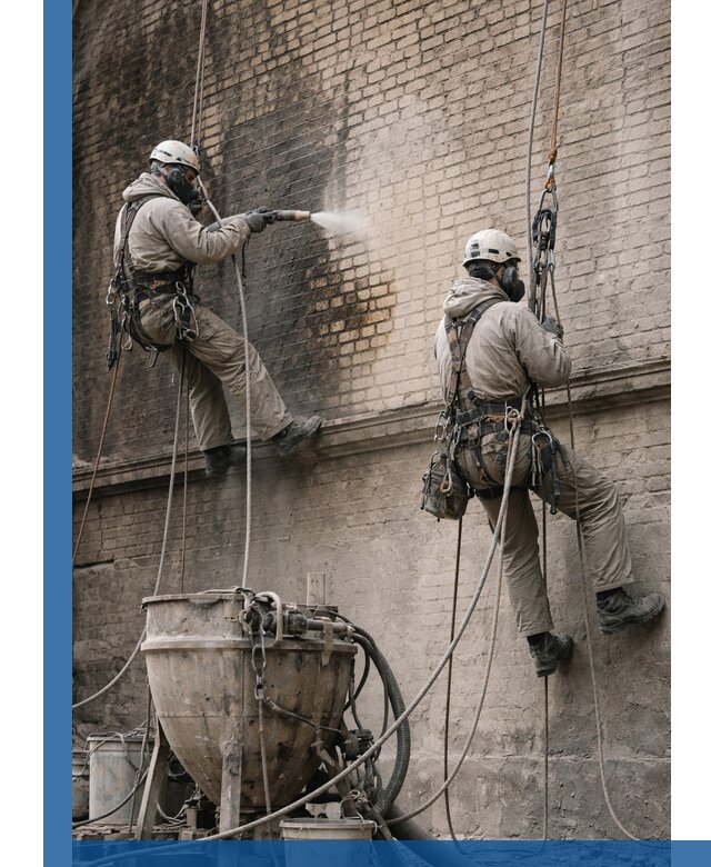 Пескоструйная очистка фасадов в Колпине профессионально