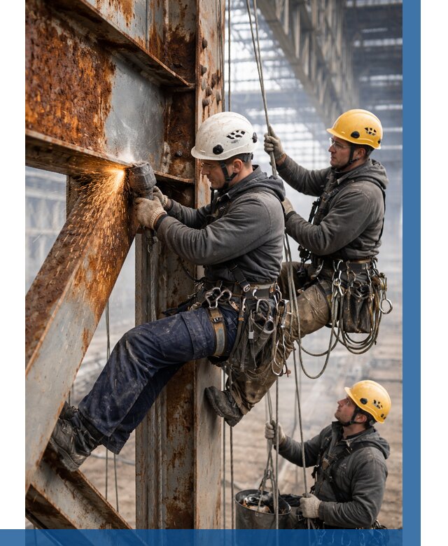 Зачистка металла от ржавчины в Колпине от 361 р. | ВЫСОТНИК-Клп