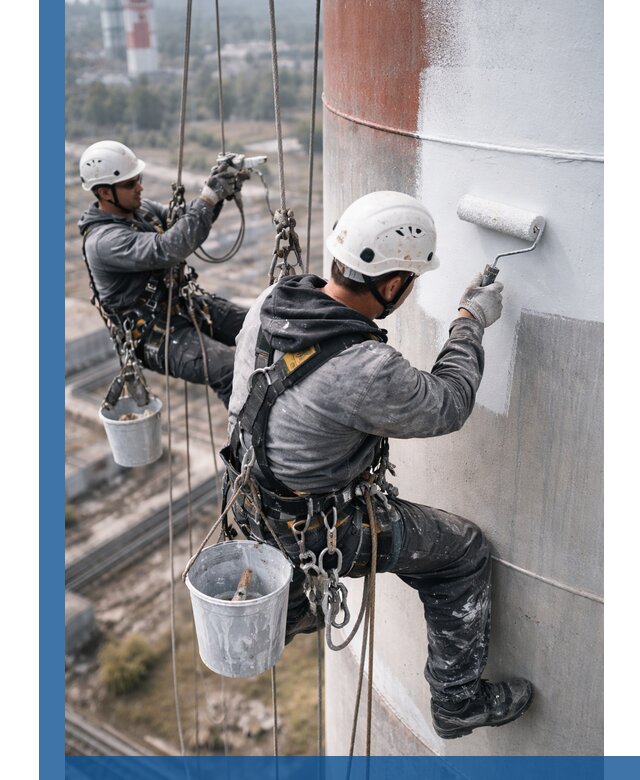 Покраска дымовых труб в Колпине: антикоррозийная защита и восстановление