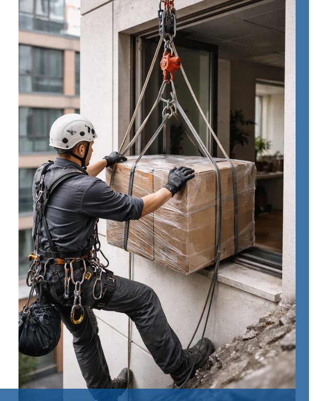 Подъем груза через окно в Колпине от 4642 р. | ВЫСОТНИК-Клп