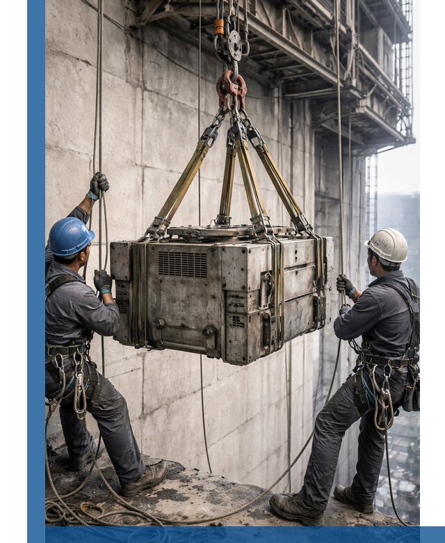 Такелажные работы на высоте, подъем и монтаж грузов в Колпине