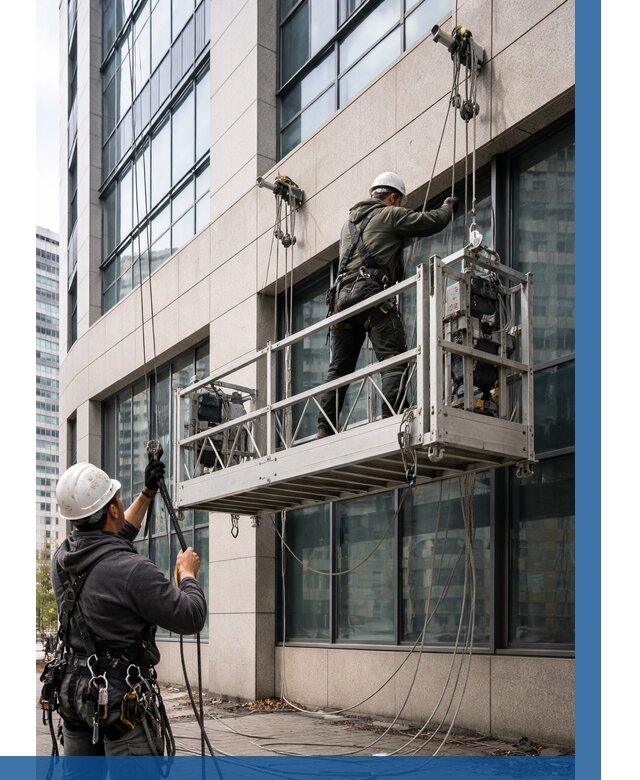 Монтаж и подъем фасадной люльки в Колпине от 12378 р. | ВЫСОТНИК-Клп