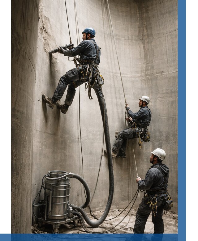 Зачистка силосов в Колпине от 4642 р. Договор и смета ВЫСОТНИК-Клп