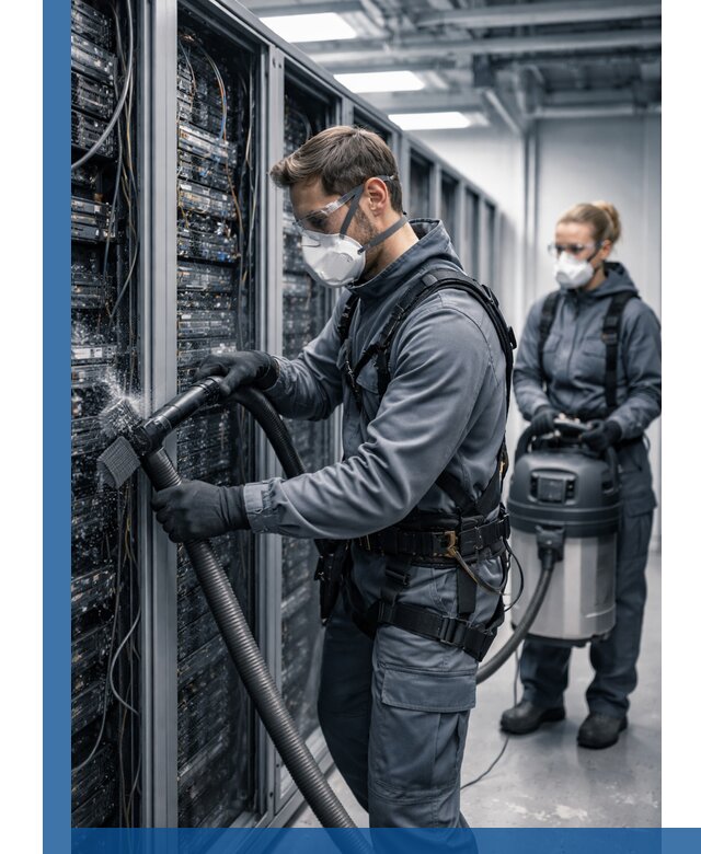 Обеспыливание серверной комнаты в Колпине, профессиональная очистка