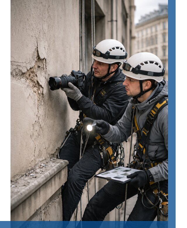 Фотофиксация дефектов фасада в Колпине от 4642 р. | ВЫСОТНИК-Клп